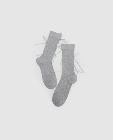  URBAN REVIVO - Vớ nữ cổ cao đan ruy băng 