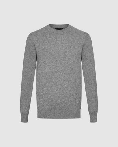  URBAN REVIVO - Áo dệt kim nam cổ tròn tay dài 