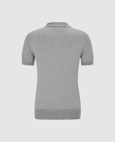  URBAN REVIVO - Áo dệt kim nam cổ bẻ tay ngắn 