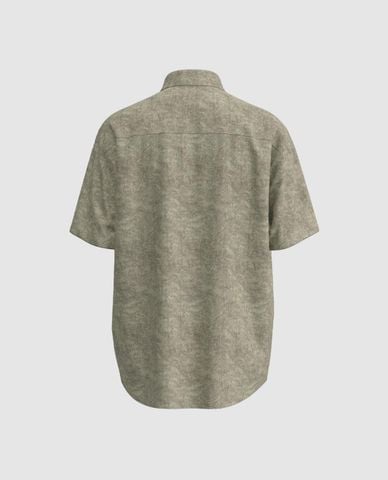  URBAN REVIVO - Áo sơ mi nam cổ bẻ tay ngắn phối túi 