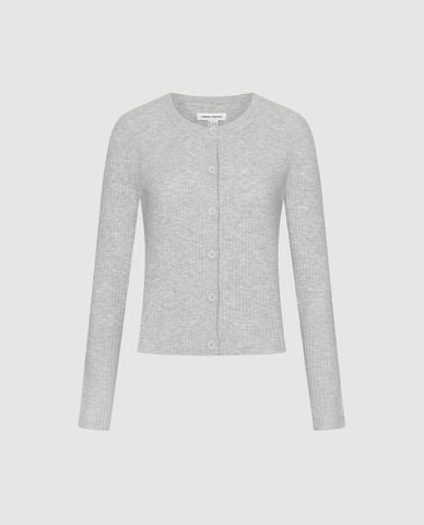  URBAN REVIVO - Áo khoác cardigan nữ cổ tròn tay dài phom ôm 