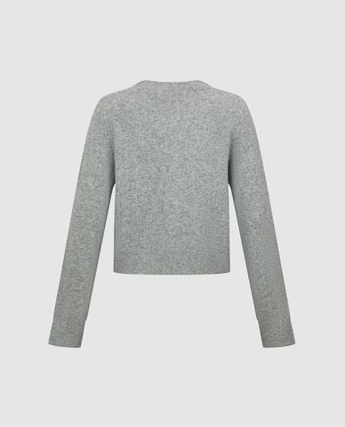  URBAN REVIVO - Áo khoác cardigan nữ cổ tròn thêu họa tiết 