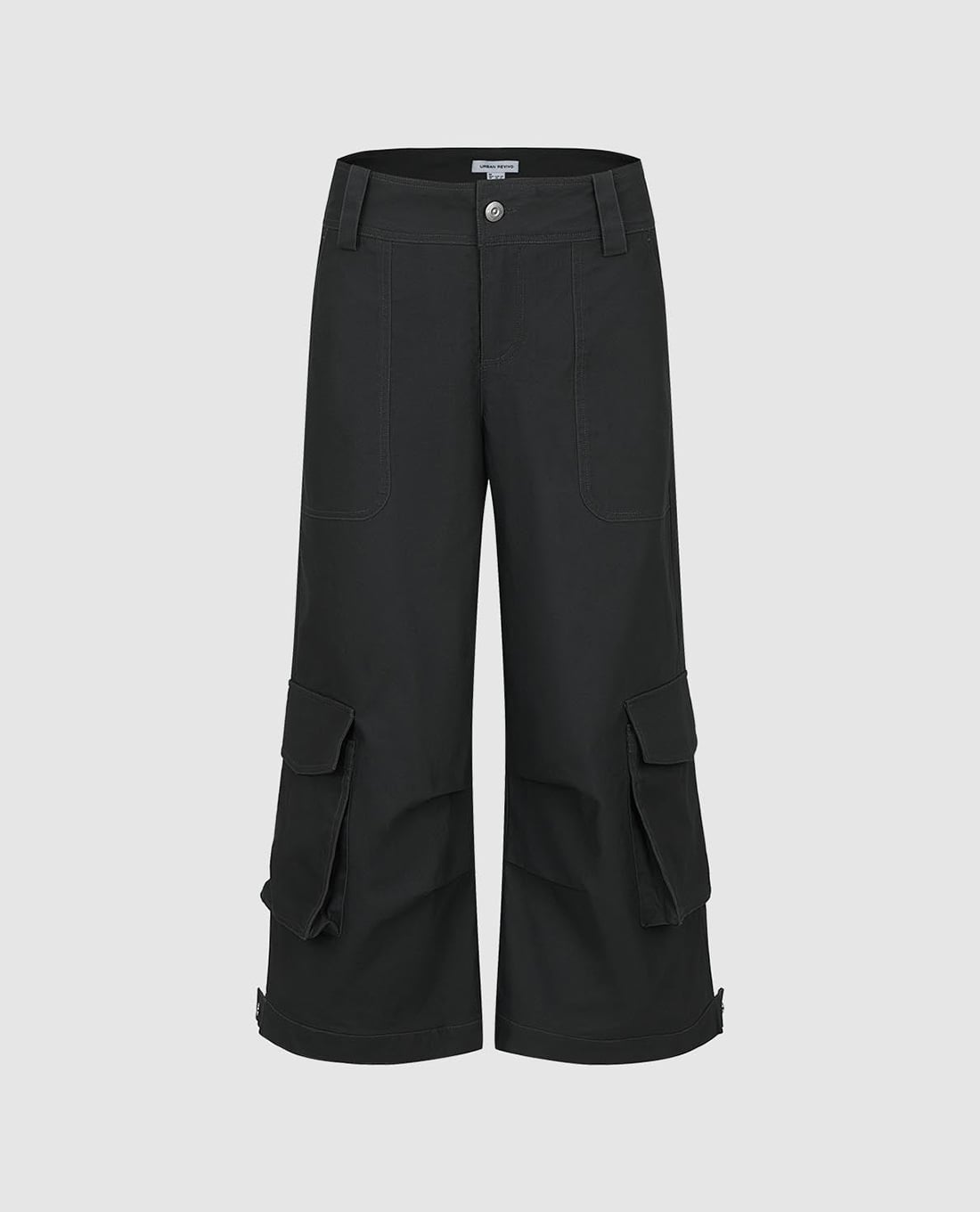 URBAN REVIVO - Quần nữ ống rộng phối túi hộp