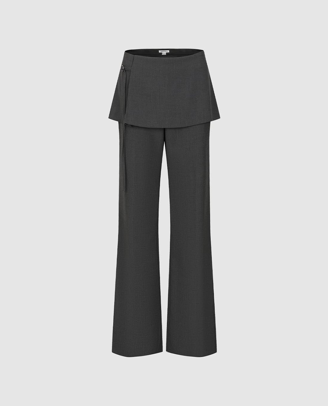 URBAN REVIVO - Quần nữ ống rộng phối váy ngắn layer