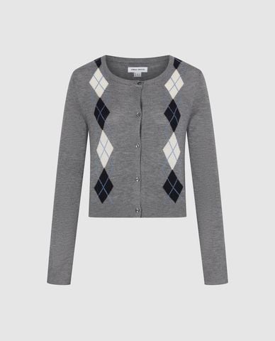  URBAN REVIVO - Áo khoác cardigan nữ cổ tròn tay dài 