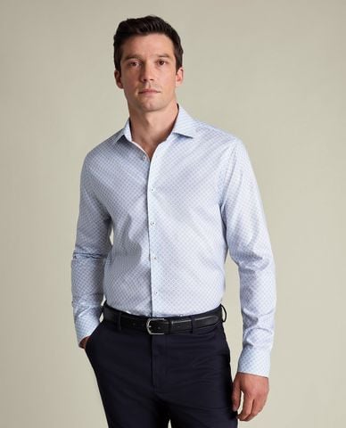  CHARLES TYRWHITT - Áo sơ mi nam cổ bẻ tay dài thời thượng 
