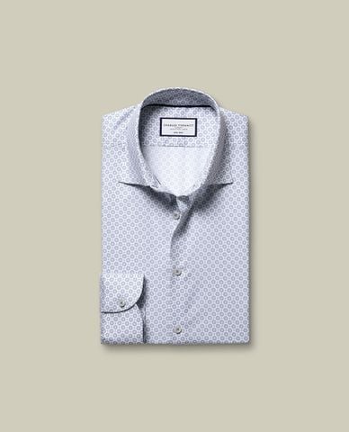  CHARLES TYRWHITT - Áo sơ mi nam cổ bẻ tay dài thời thượng 