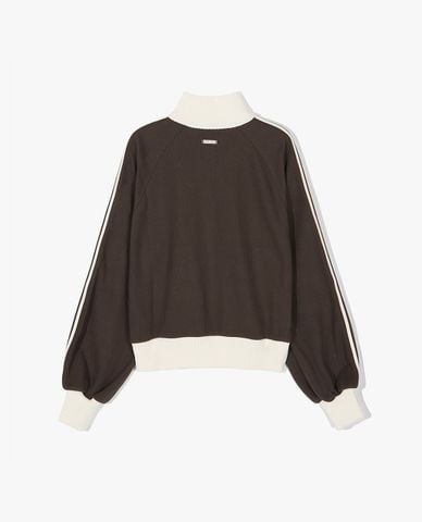  FILA - Áo khoác thể thao nữ dệt kim cổ trụ khóa zip 1911 