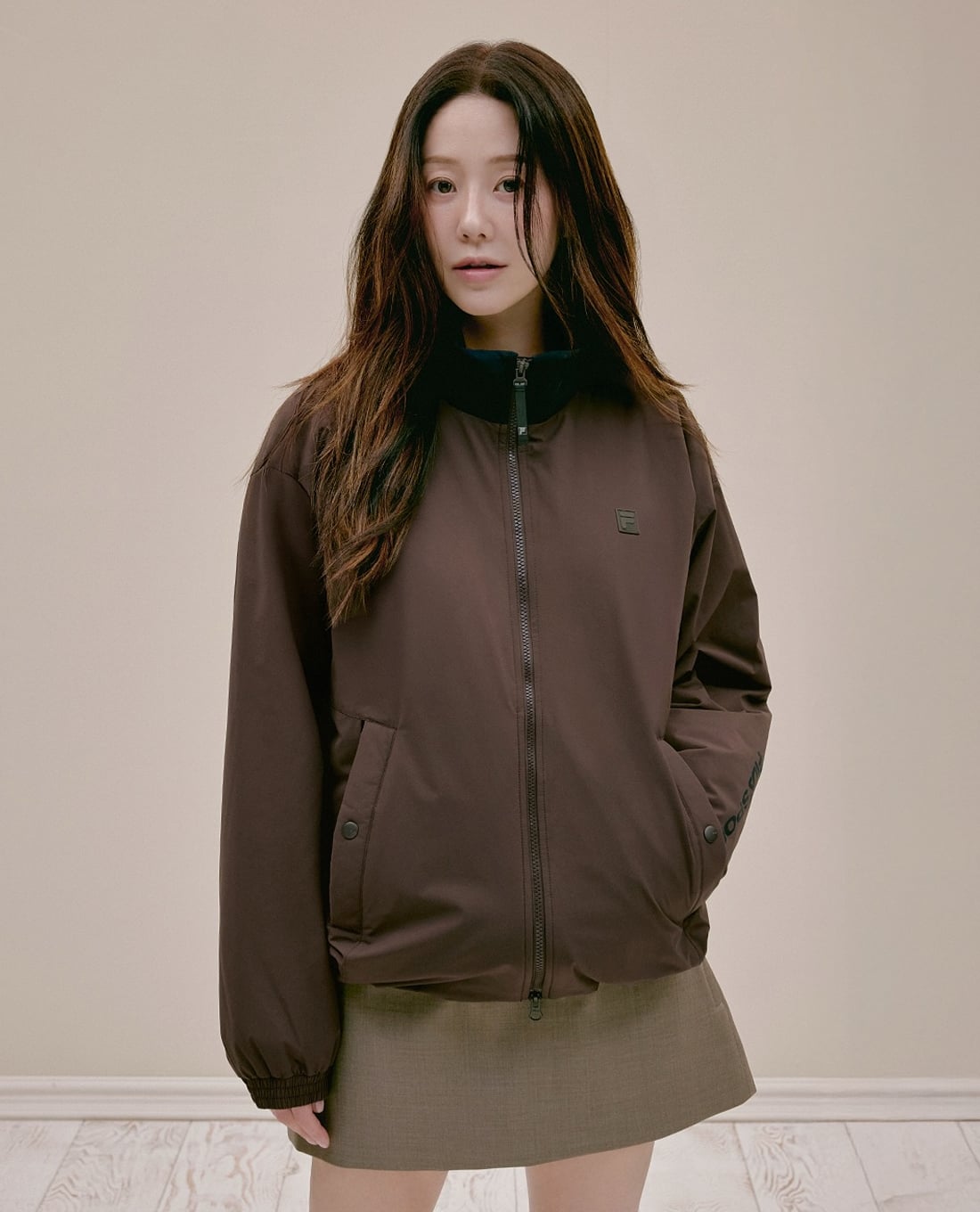 FILA - Áo khoác thể thao unisex cổ cao Heritage