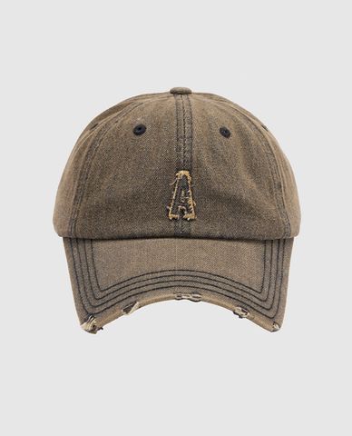  URBAN REVIVO - Nón bóng chày unisex thêu họa tiết 