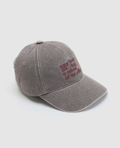  URBAN REVIVO - Nón bóng chày nữ thêu chữ 