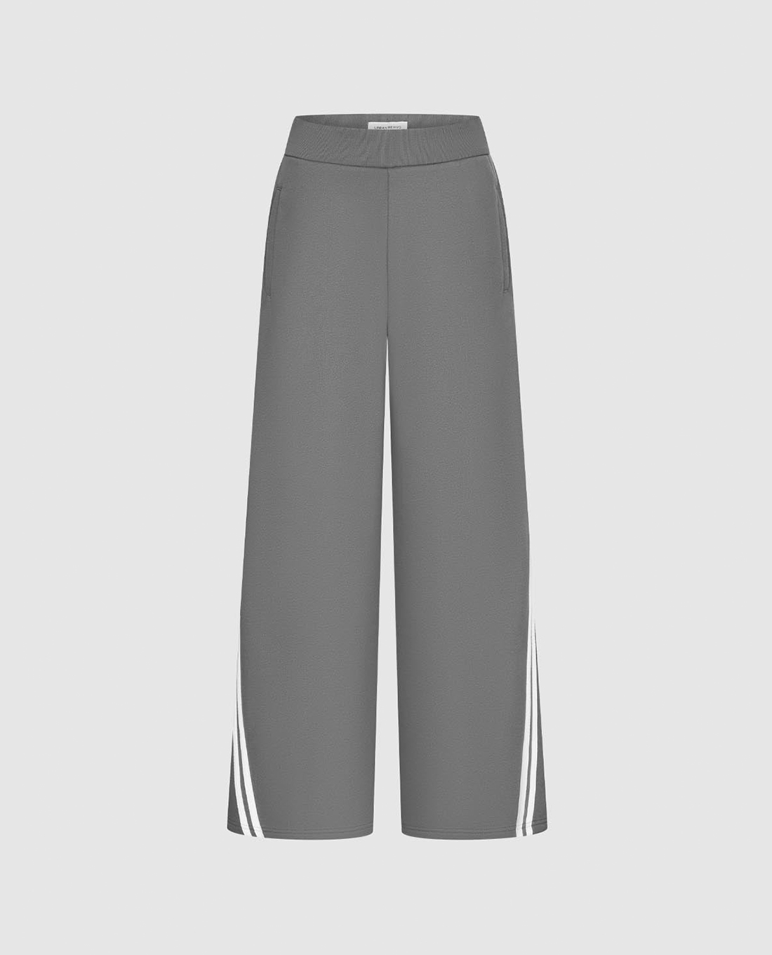 URBAN REVIVO - Quần nữ ống rộng lưng cao phối sọc