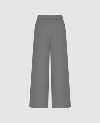  URBAN REVIVO - Quần nữ ống rộng lưng cao phối sọc 