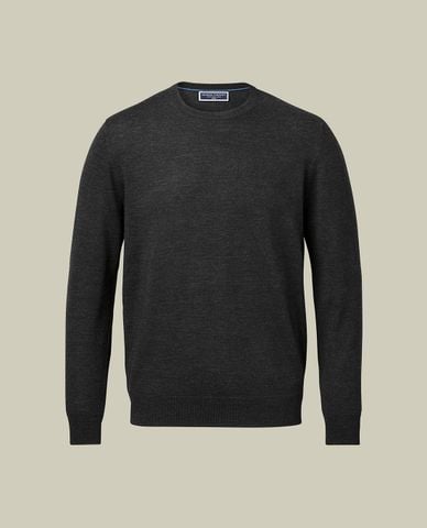  CHARLES TYRWHITT - Áo sweater nam cổ tròn tay dài Pure Merino 