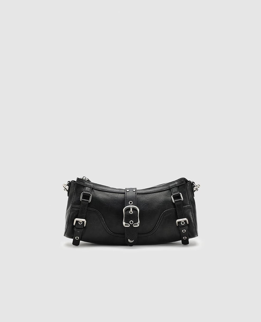 URBAN REVIVO - Túi đeo vai nữ phom chữ nhật khóa kim loại