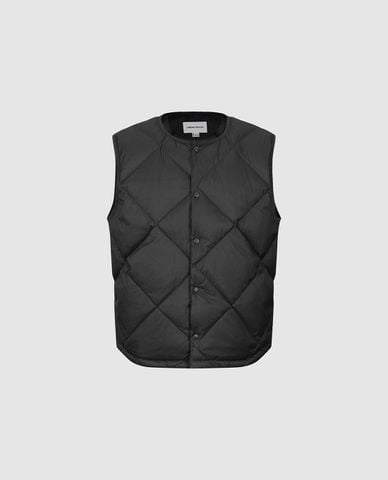  URBAN REVIVO - Áo khoác gilet nam cổ tròn chần bông 