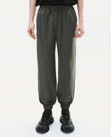  URBAN REVIVO - Quần jogger nam lưng thun phối dây rút 