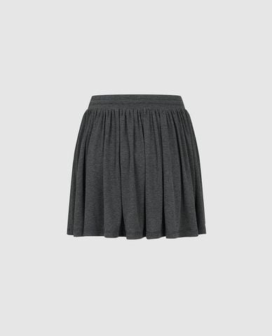  URBAN REVIVO - Chân váy chữ A mini thun nhún 