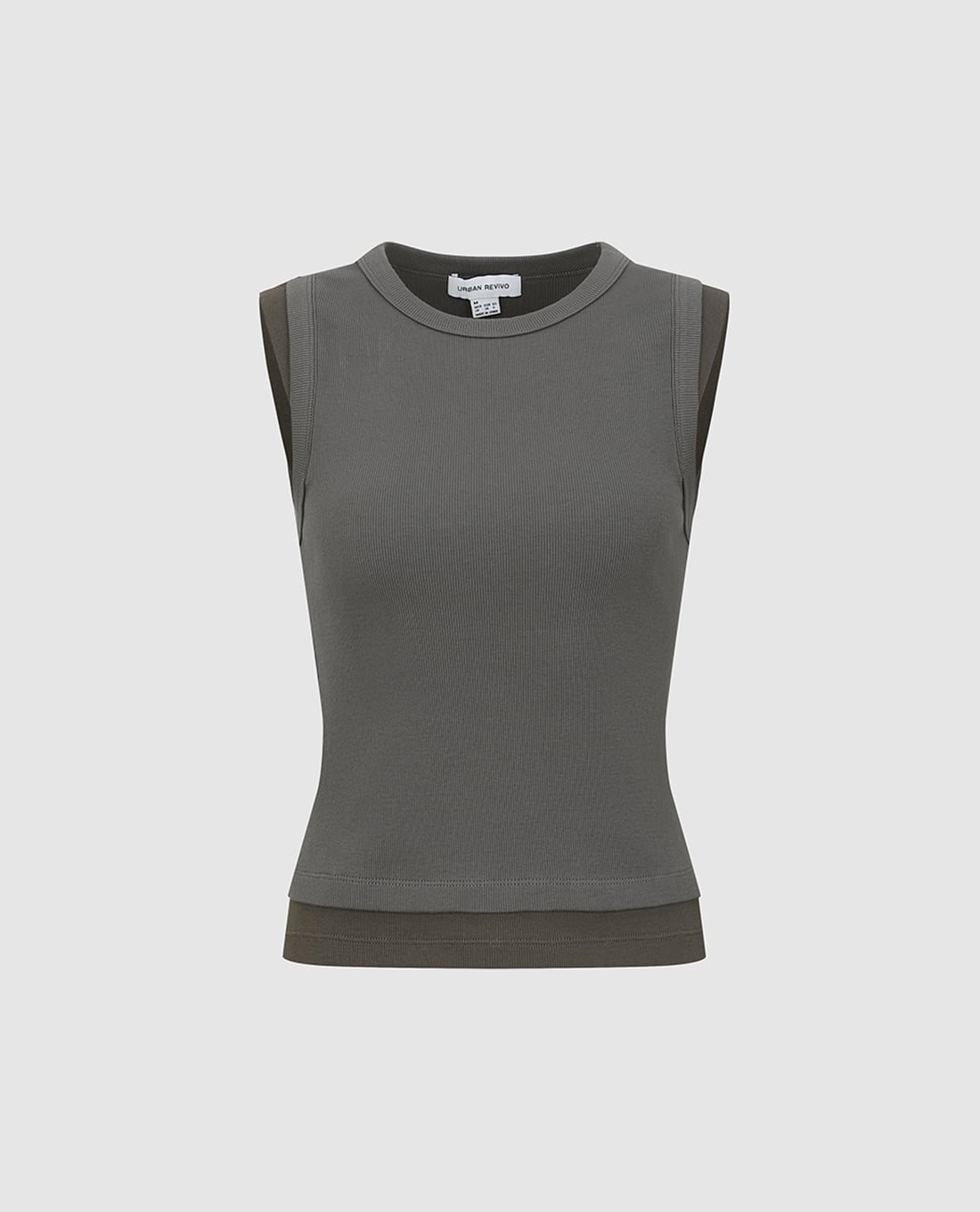 URBAN REVIVO - Áo sát nách nữ cổ tròn phom ôm