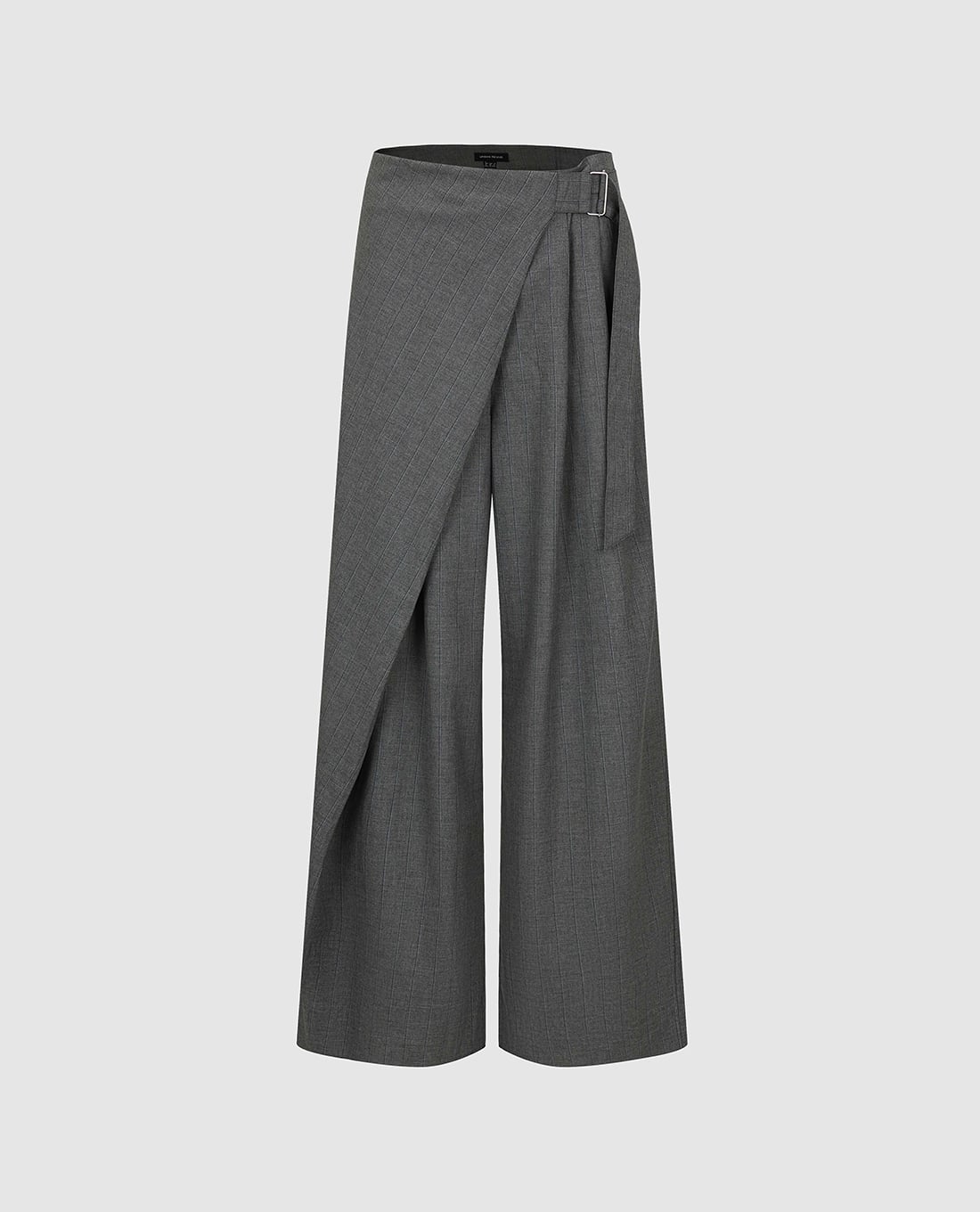 URBAN REVIVO - Quần nữ ống rộng vạt bất đối xứng