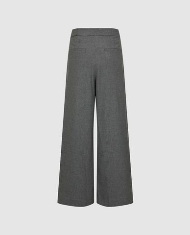  URBAN REVIVO - Quần nữ ống rộng vạt bất đối xứng 