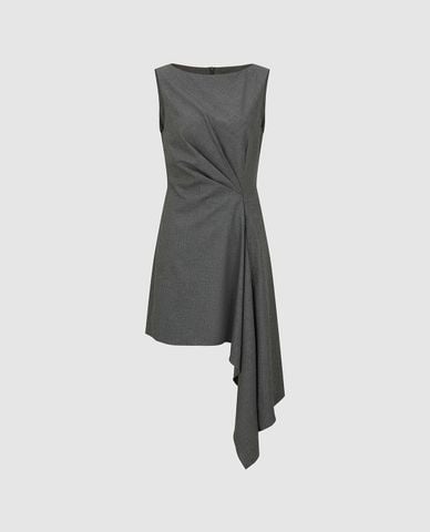  URBAN REVIVO - Đầm sát nách mini vạt bất đối xứng 