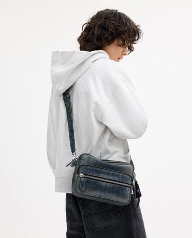  COACH - Túi đeo chéo nam Dakota In Cotton Denim With Charms 