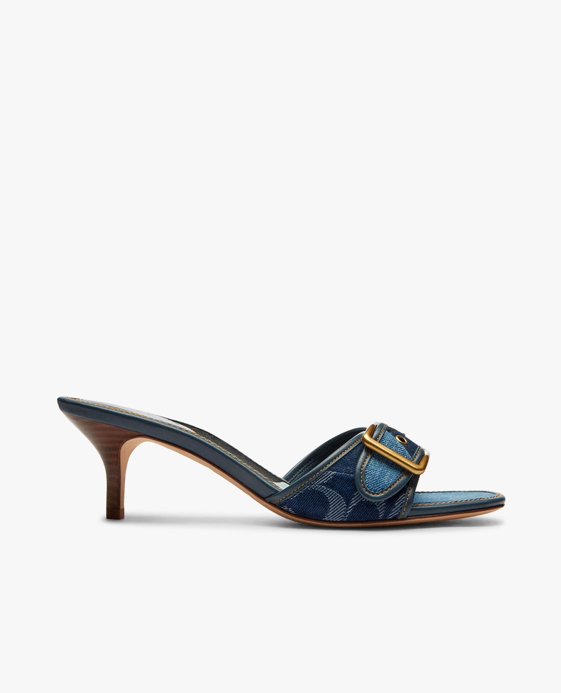 COACH - Giày mules cao gót nữ Margot In Signature Denim Patchwork