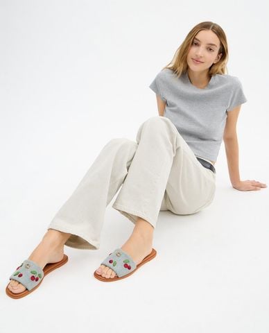  COACH - Dép nữ quai ngang Holy With Cherries 