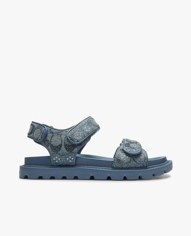  COACH - Giày sandals nữ đế thấp Brynn In Crystal Signature 