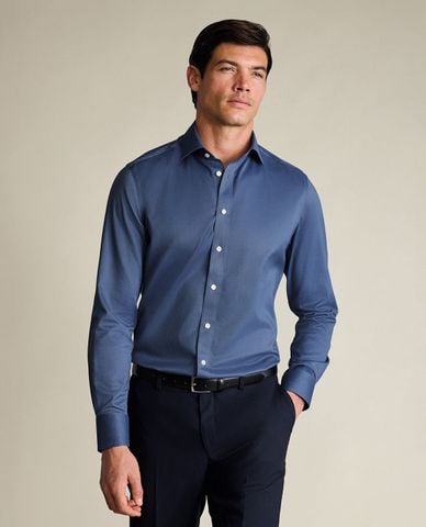  CHARLES TYRWHITT - Áo sơ mi nam cổ bẻ tay dài Non Iron Twill 