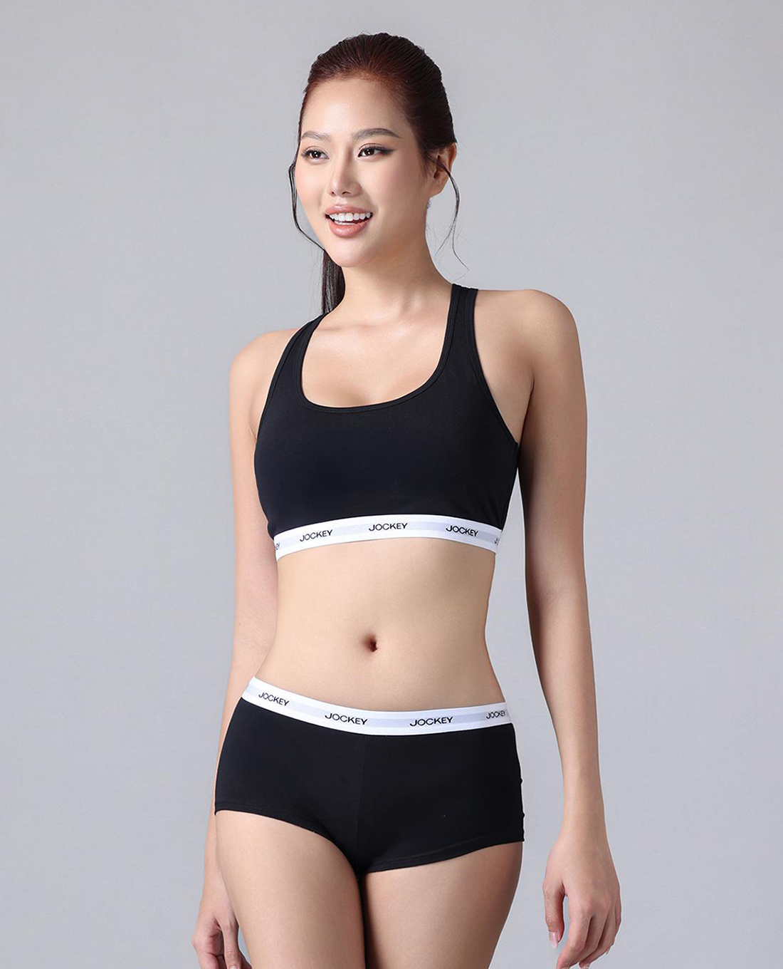 JOCKEY - Quần lót nữ dáng boyshort in logo