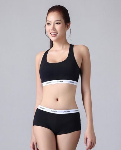 JOCKEY - Quần lót nữ dáng boyshort in logo 