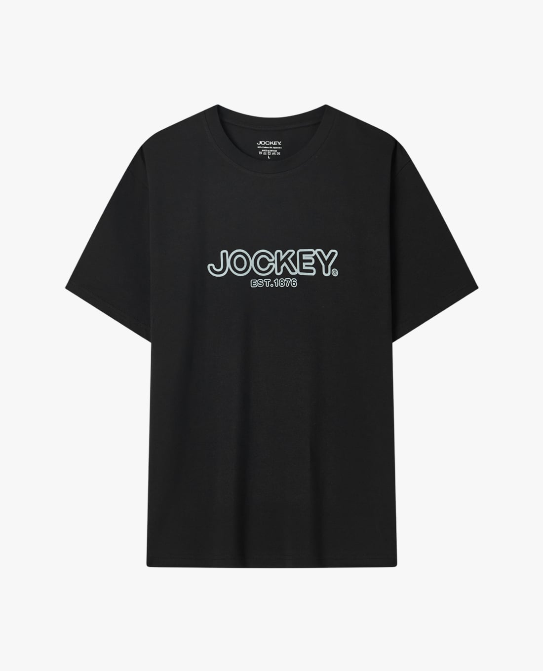 JOCKEY - Áo thun nam cổ tròn tay ngắn in logo