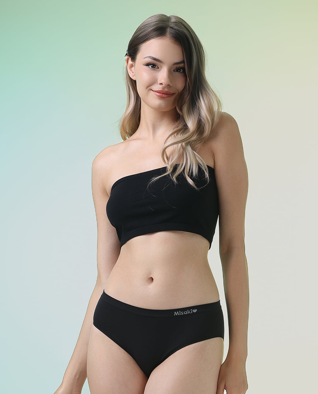 MISAKI - Quần lót bikini nữ polyamide trơn
