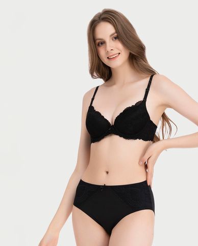  MISAKI - Quần lót nữ lưng cao microfiber phối ren 