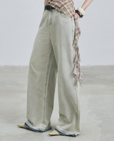  DEZUS - Quần jeans nữ ống rộng Sophia 