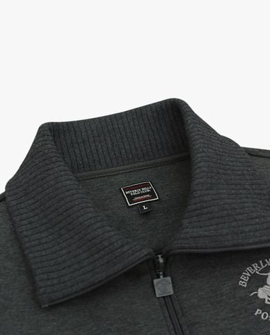  BEVERLY HILLS POLO CLUB - Áo khoác bomber nam cổ bẻ phối khóa zip 
