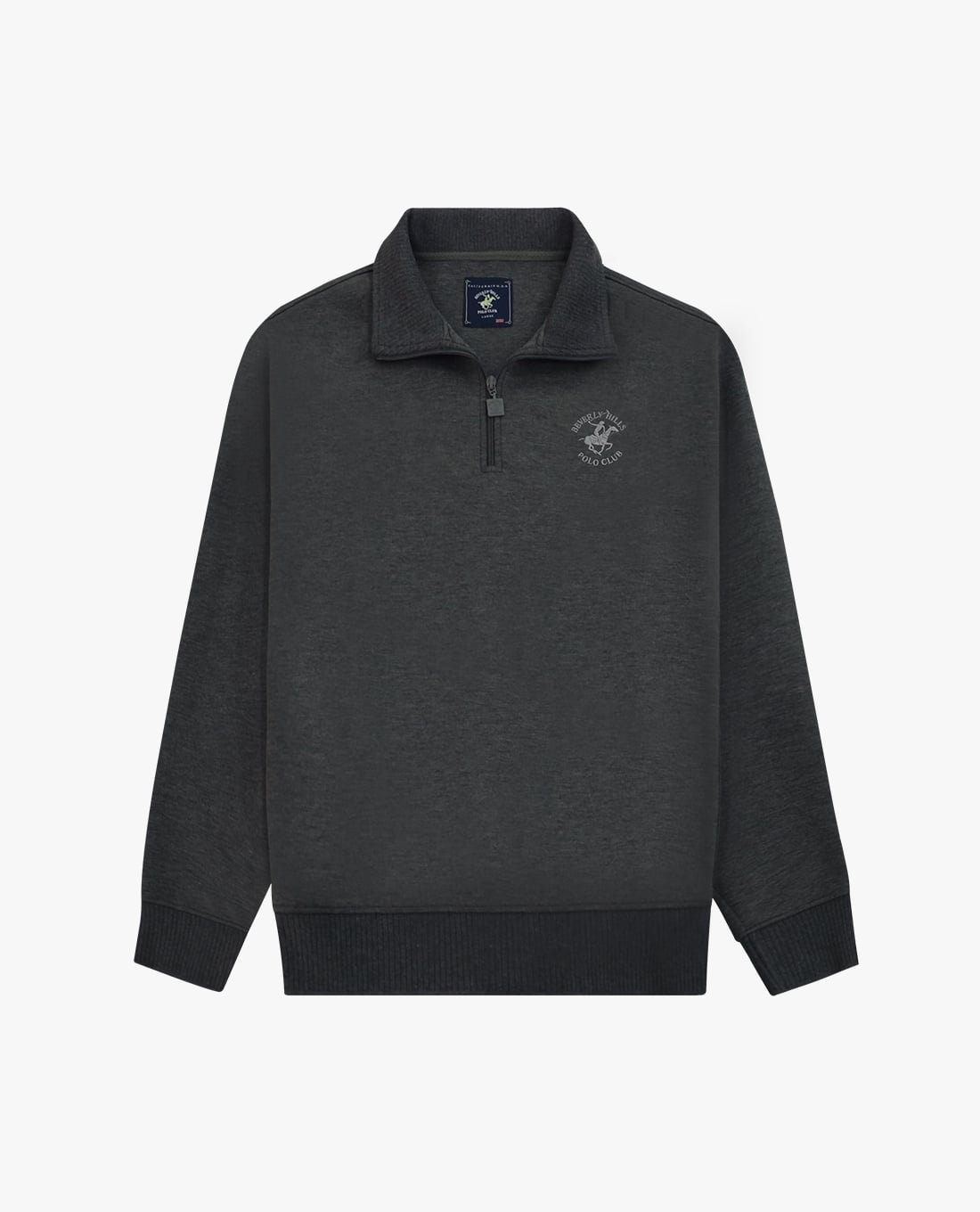 BEVERLY HILLS POLO CLUB - Áo sweatshirt nam cổ bẻ tay dài phối khoá zip
