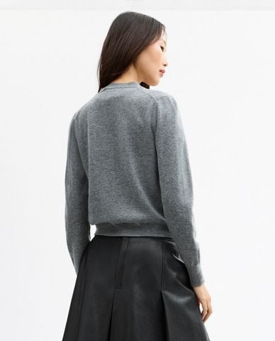  COACH - Áo khoác cardigan nữ cổ V tay dài thêu họa tiết 
