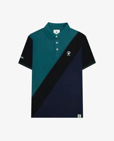  BEVERLY HILLS POLO CLUB - Áo polo nam cổ bẻ tay ngắn phối màu 