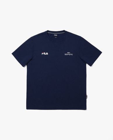  FILA - Áo thun unisex cổ tròn tay ngắn Graphic 