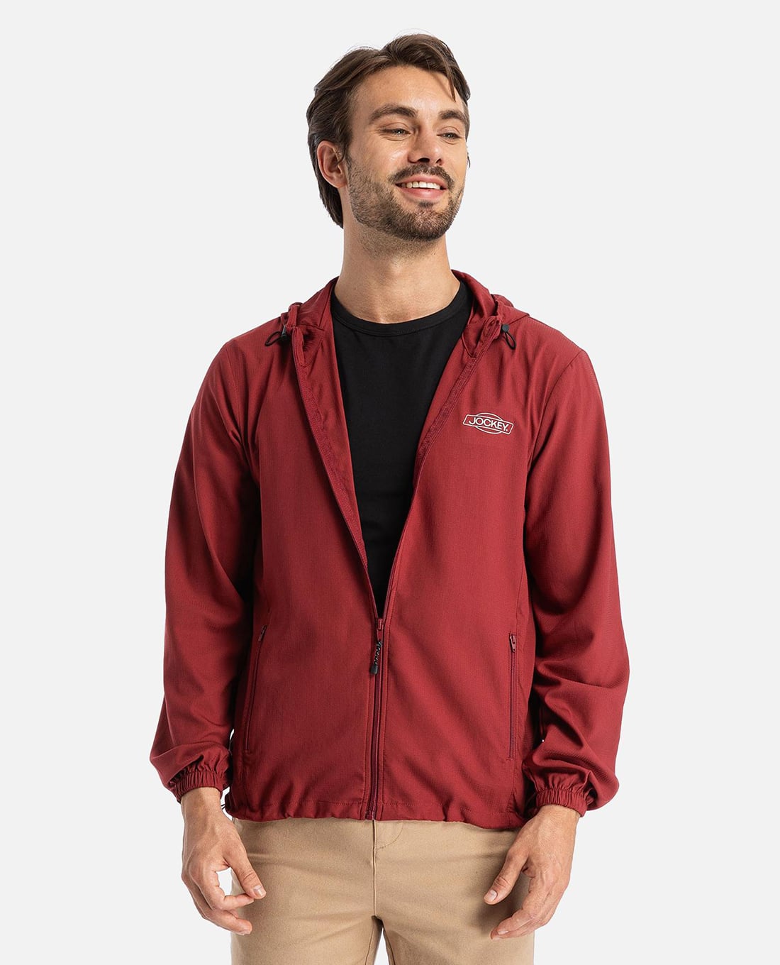 JOCKEY - Áo khoác phối mũ unisex tay dài chống tia UV