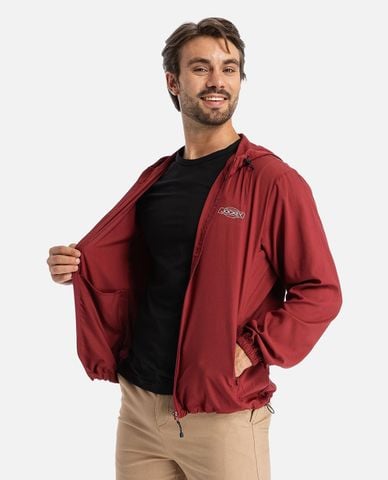  JOCKEY - Áo khoác phối mũ unisex tay dài chống tia UV 