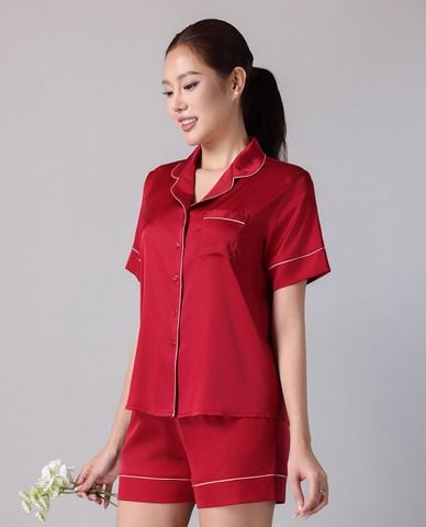  VERA - Bộ pijama ngắn nữ latin trơn tay ngắn 