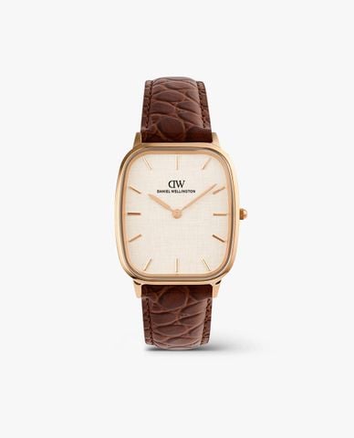  DANIEL WELLINGTON - Đồng hồ nam Marlon Croc Belly Linen 36.3mm 