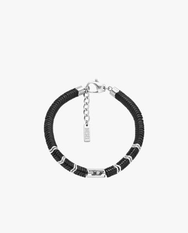  DIESEL - Vòng đeo tay nam phối logo chữ D 
