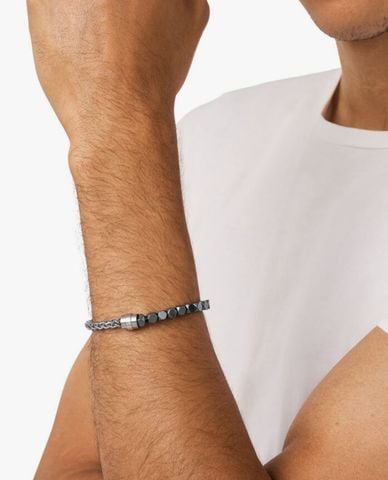  DIESEL - Vòng đeo tay unisex mắt xích phối hạt 