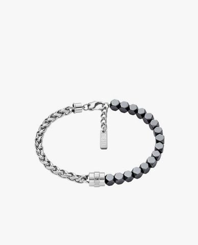  DIESEL - Vòng đeo tay unisex mắt xích phối hạt 