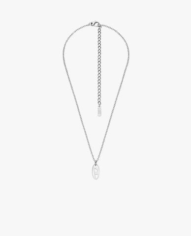  DIESEL - Vòng cổ unisex hình oval D Logo 